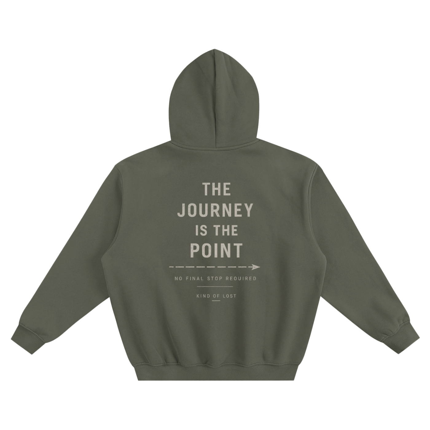 The Journey Is The Point Fleeced Boxy Hoodie