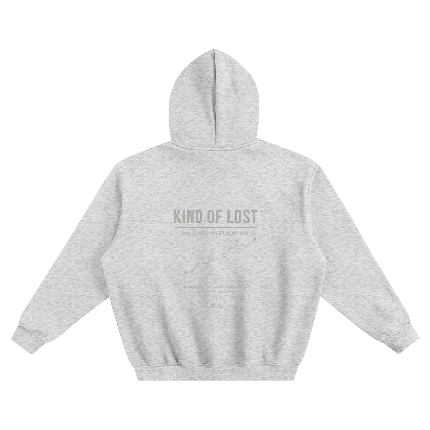 No Fixed Destination Oversized Fleeced Hoodie