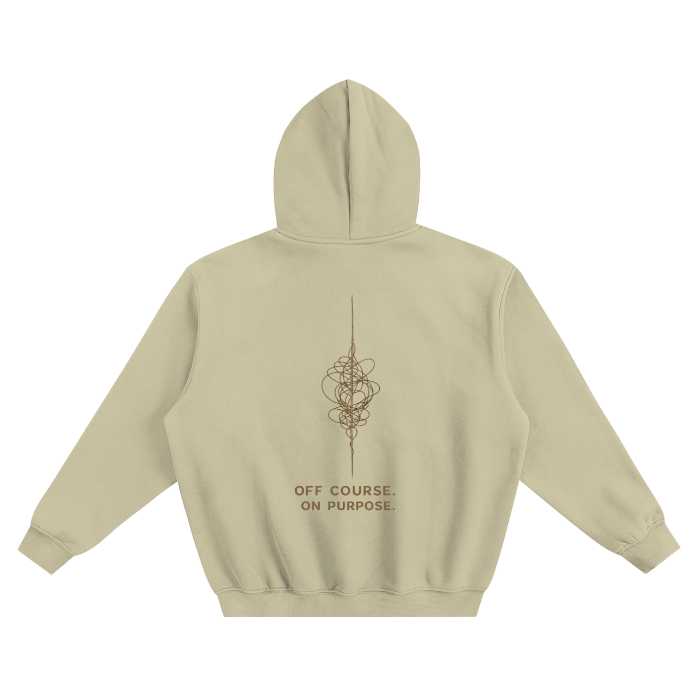 Off Course, On Purpose Oversized Fleeced Hoodie