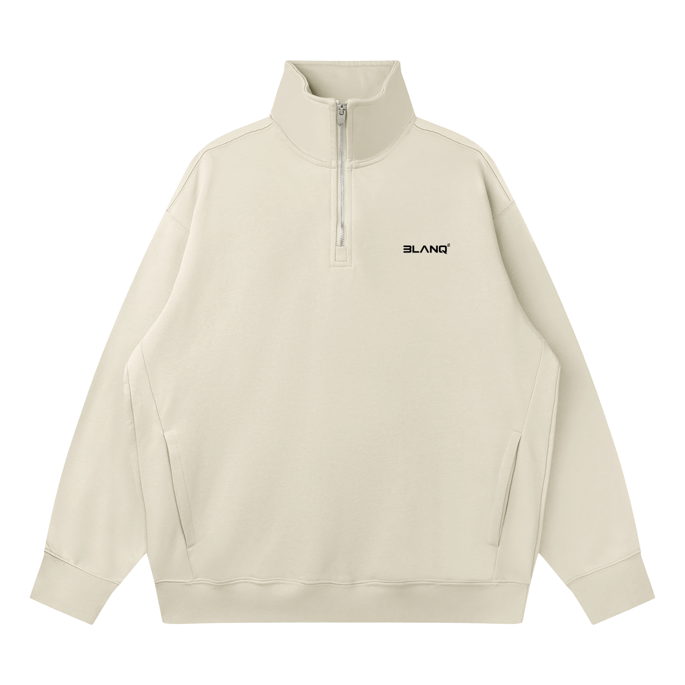 Essentials Quarter-Zip Drop Shoulder Sweatshirt