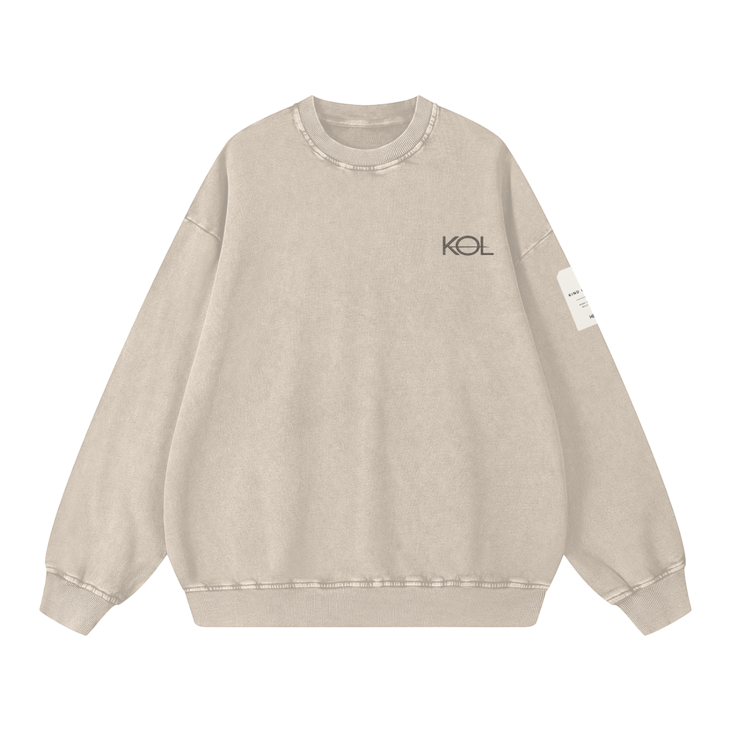KIND OF LOST SNOW WASH OVERSIZED SWEATSHIRT