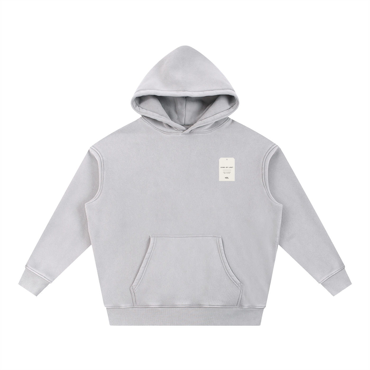 KIND OF LOST WORDMARK SNOW WASH OVERSIZED HOODIE