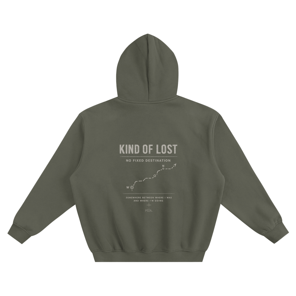No Fixed Destination Oversized Fleeced Hoodie