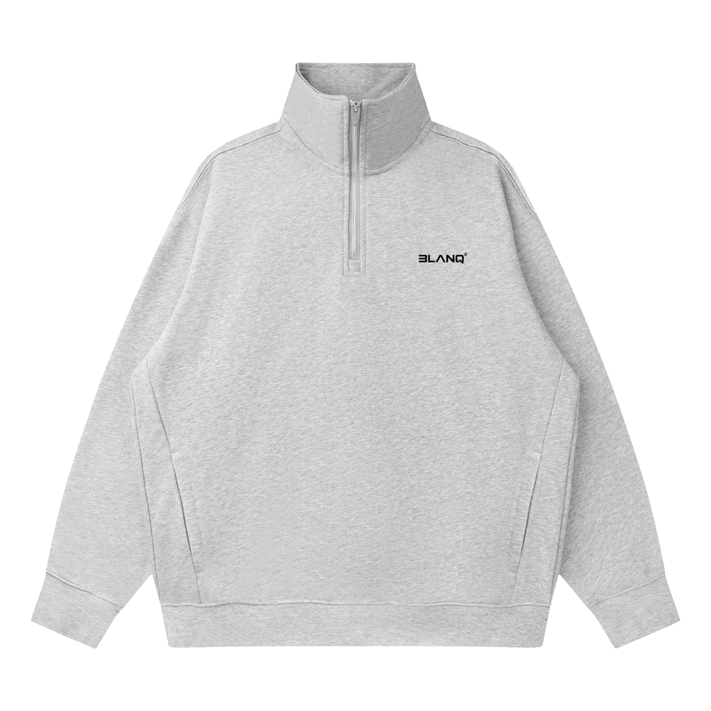 Essentials Quarter-Zip Drop Shoulder Sweatshirt