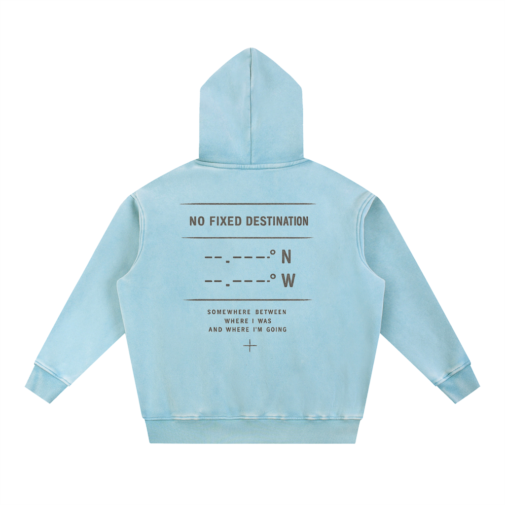 KIND OF LOST MONOGRAM SNOW WASH OVERSIZED HOODIE