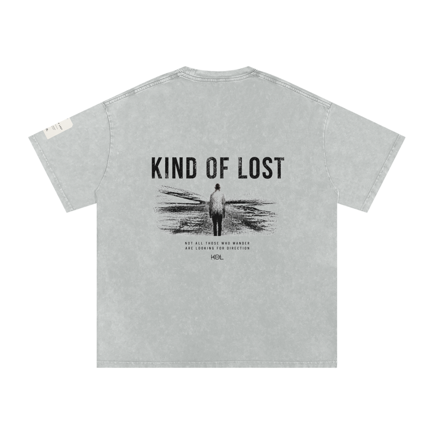 KIND OF LOST SNOW WASH OVERSIZED T-SHIRT