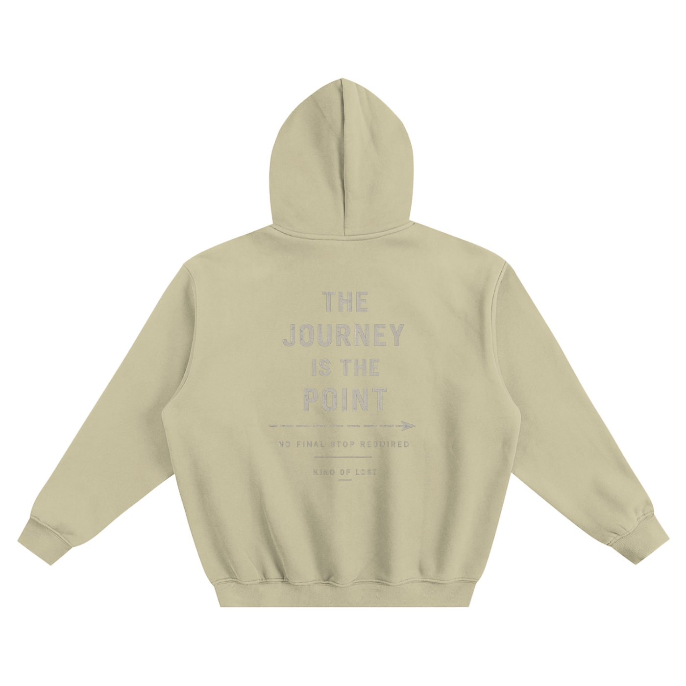 The Journey Is The Point Fleeced Boxy Hoodie