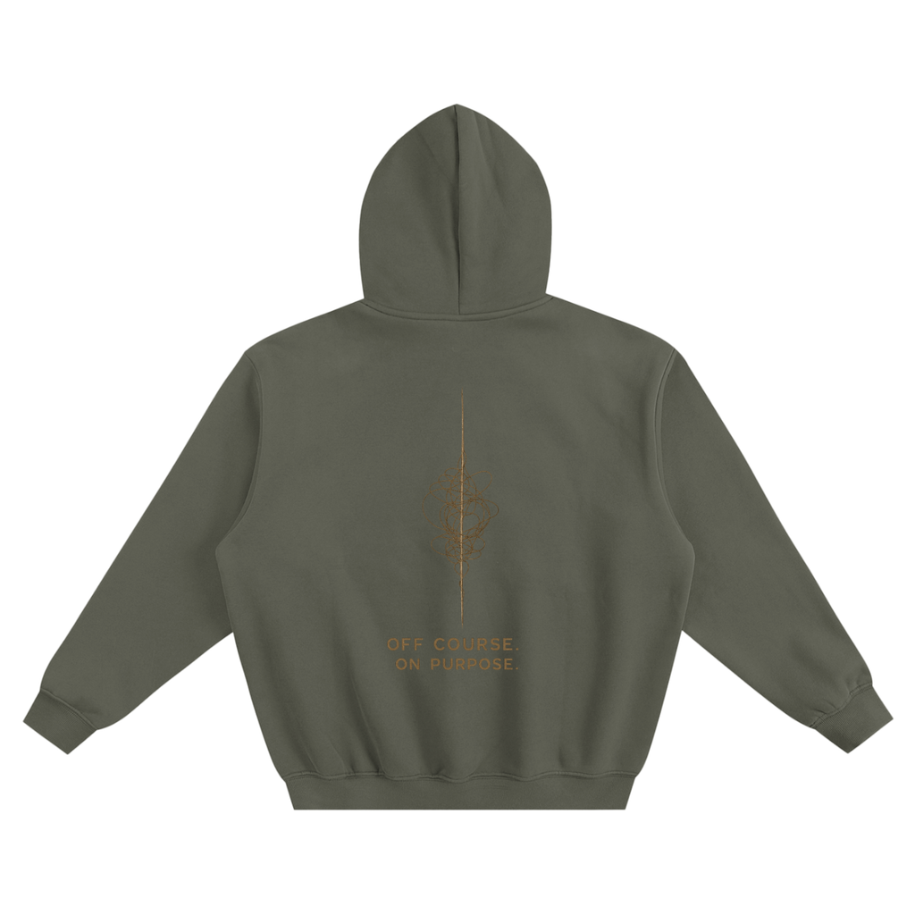 Off Course, On Purpose Oversized Fleeced Hoodie