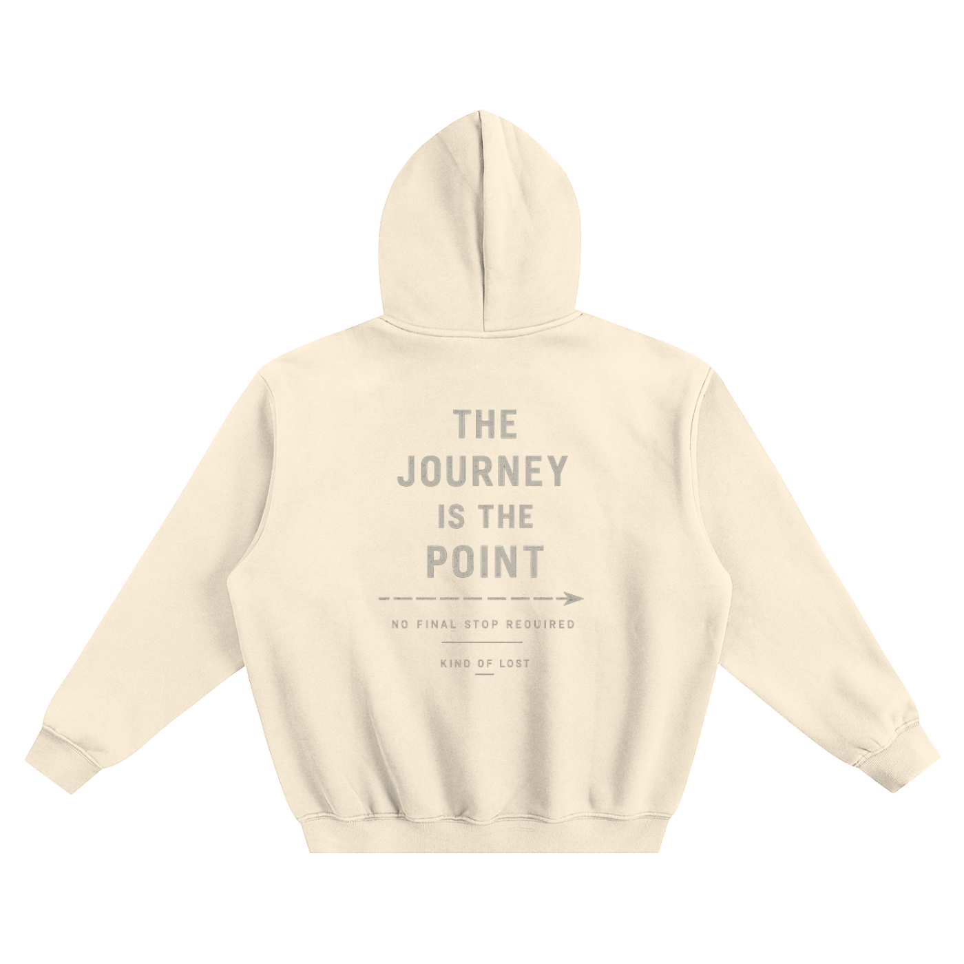 The Journey Is The Point Fleeced Boxy Hoodie