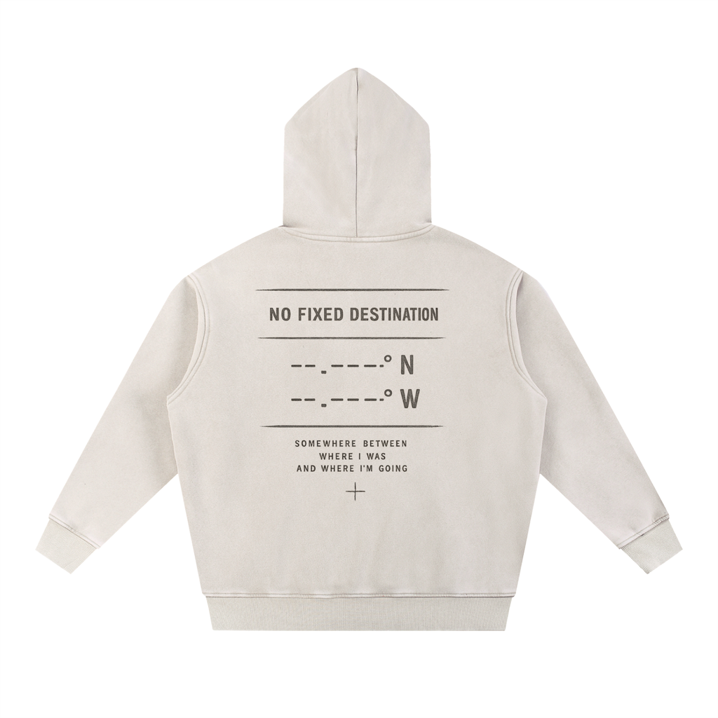 KIND OF LOST MONOGRAM SNOW WASH OVERSIZED HOODIE