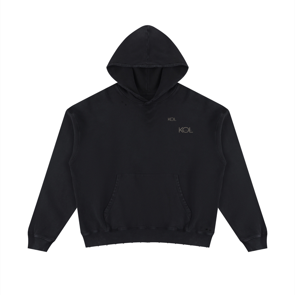 No Set Route Distressed Hoodie