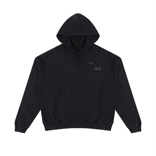 No Set Route Distressed Hoodie