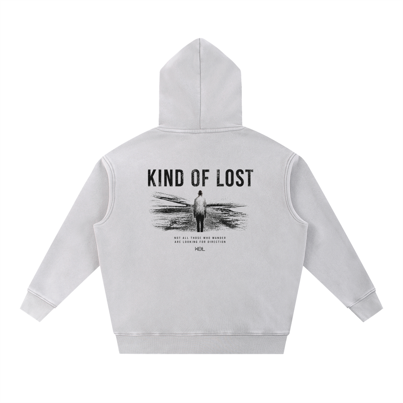 KIND OF LOST WORDMARK SNOW WASH OVERSIZED HOODIE