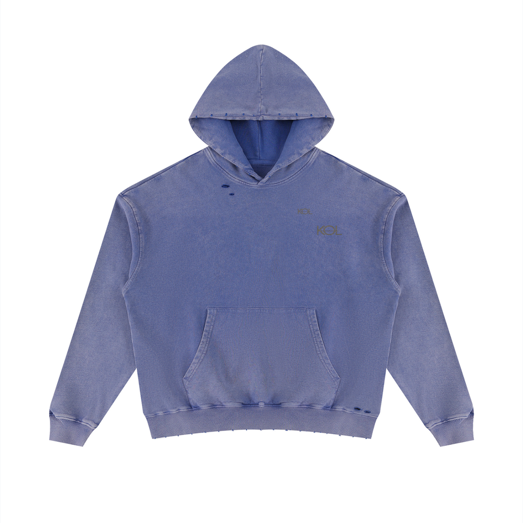 No Set Route Distressed Hoodie