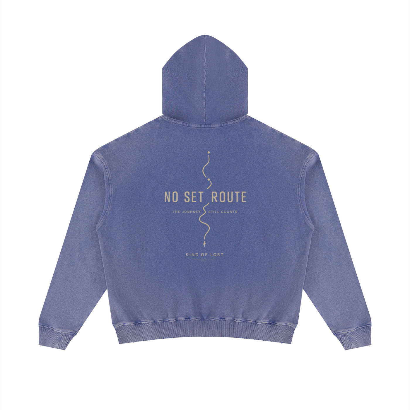 No Set Route Distressed Hoodie