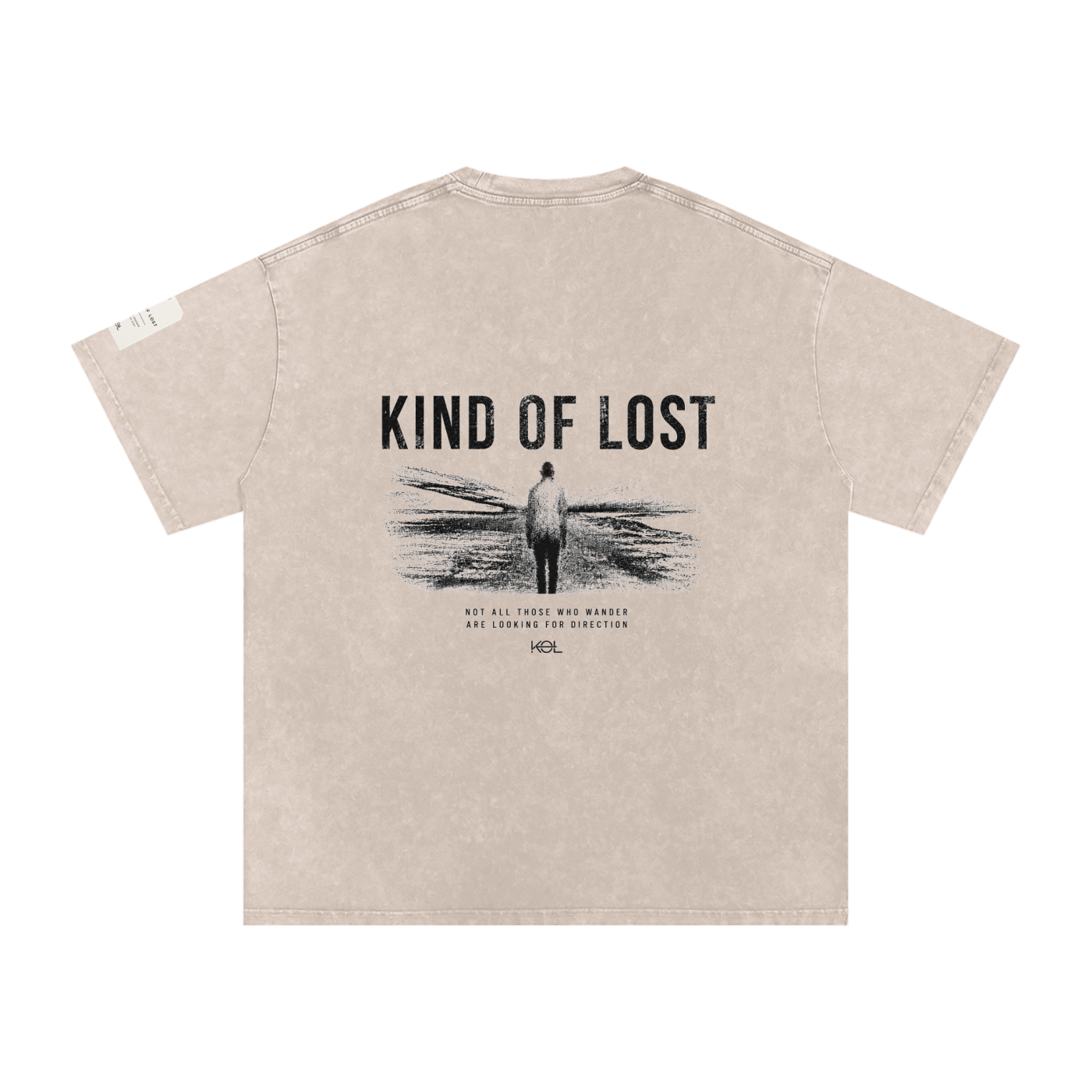 KIND OF LOST SNOW WASH OVERSIZED T-SHIRT