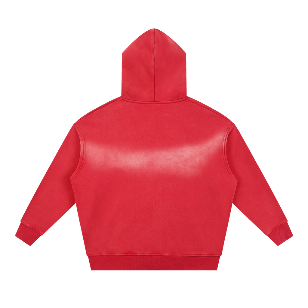 SUNFADE TWO-WAY ZIPPER BOXY FLEECE HOODIE