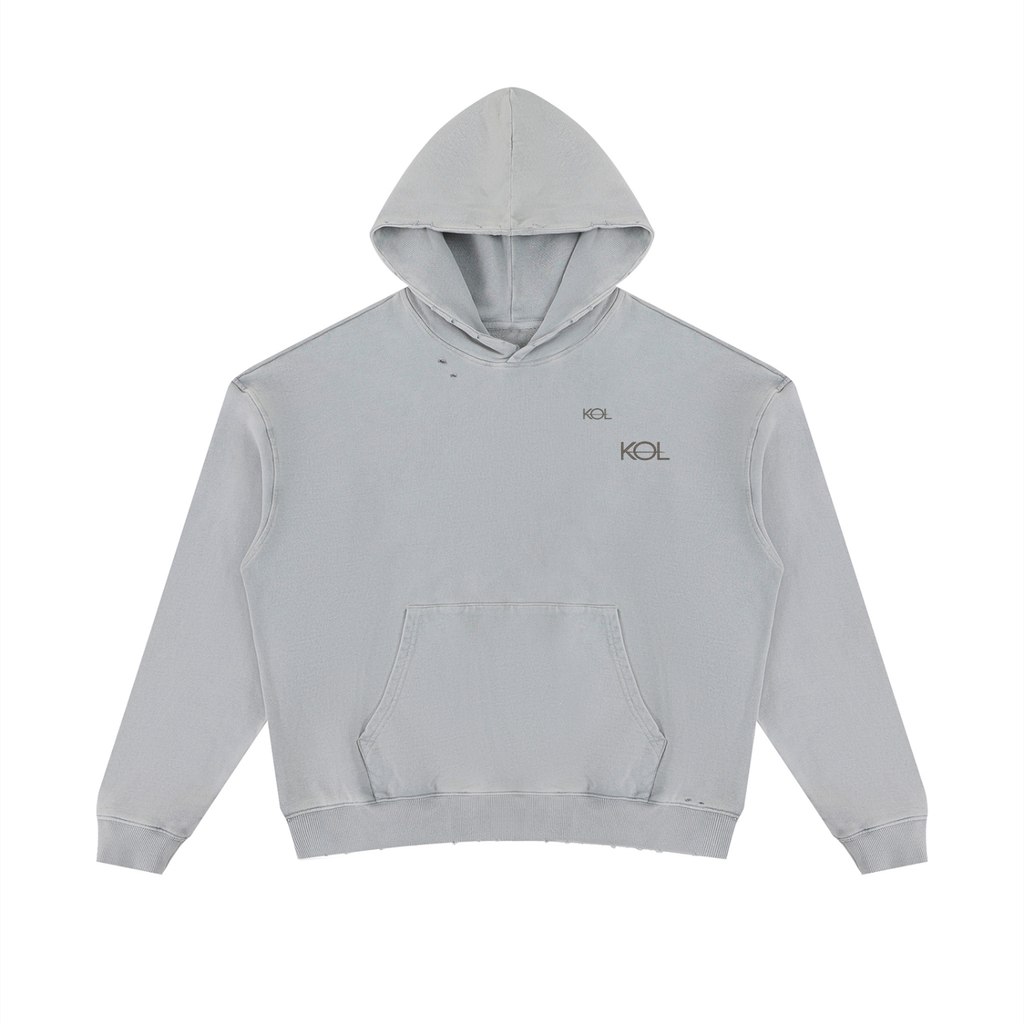No Set Route Distressed Hoodie