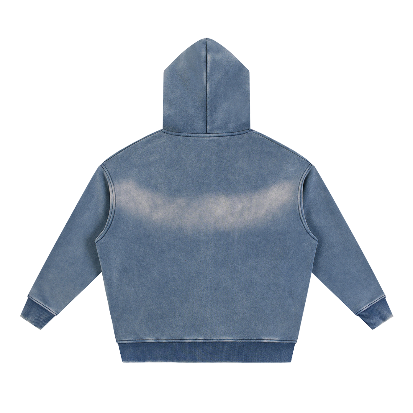 SUNFADE TWO-WAY ZIPPER BOXY FLEECE HOODIE