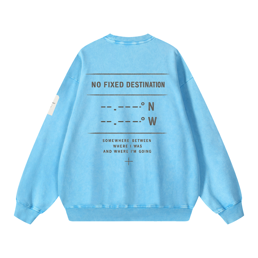 KIND OF LOST SNOW WASH OVERSIZED SWEATSHIRT