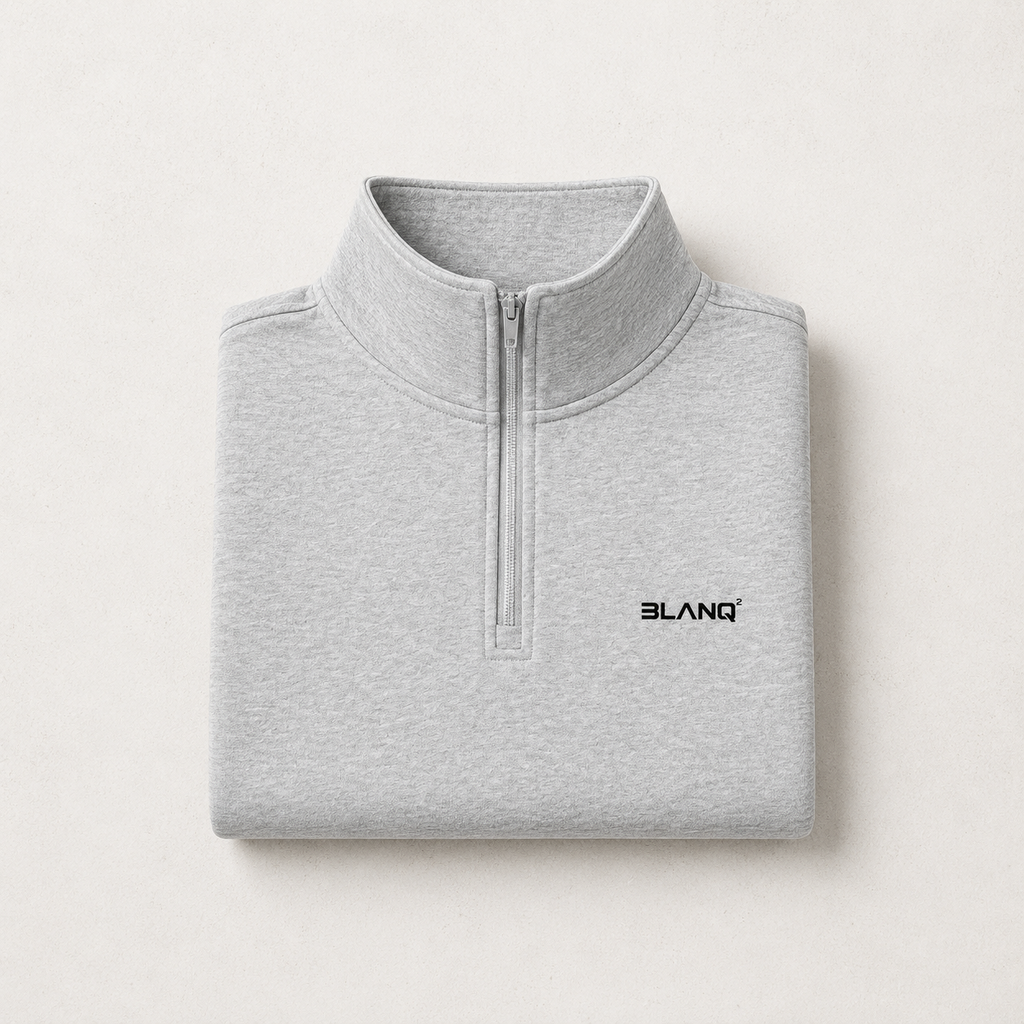 Essentials Quarter-Zip Drop Shoulder Sweatshirt