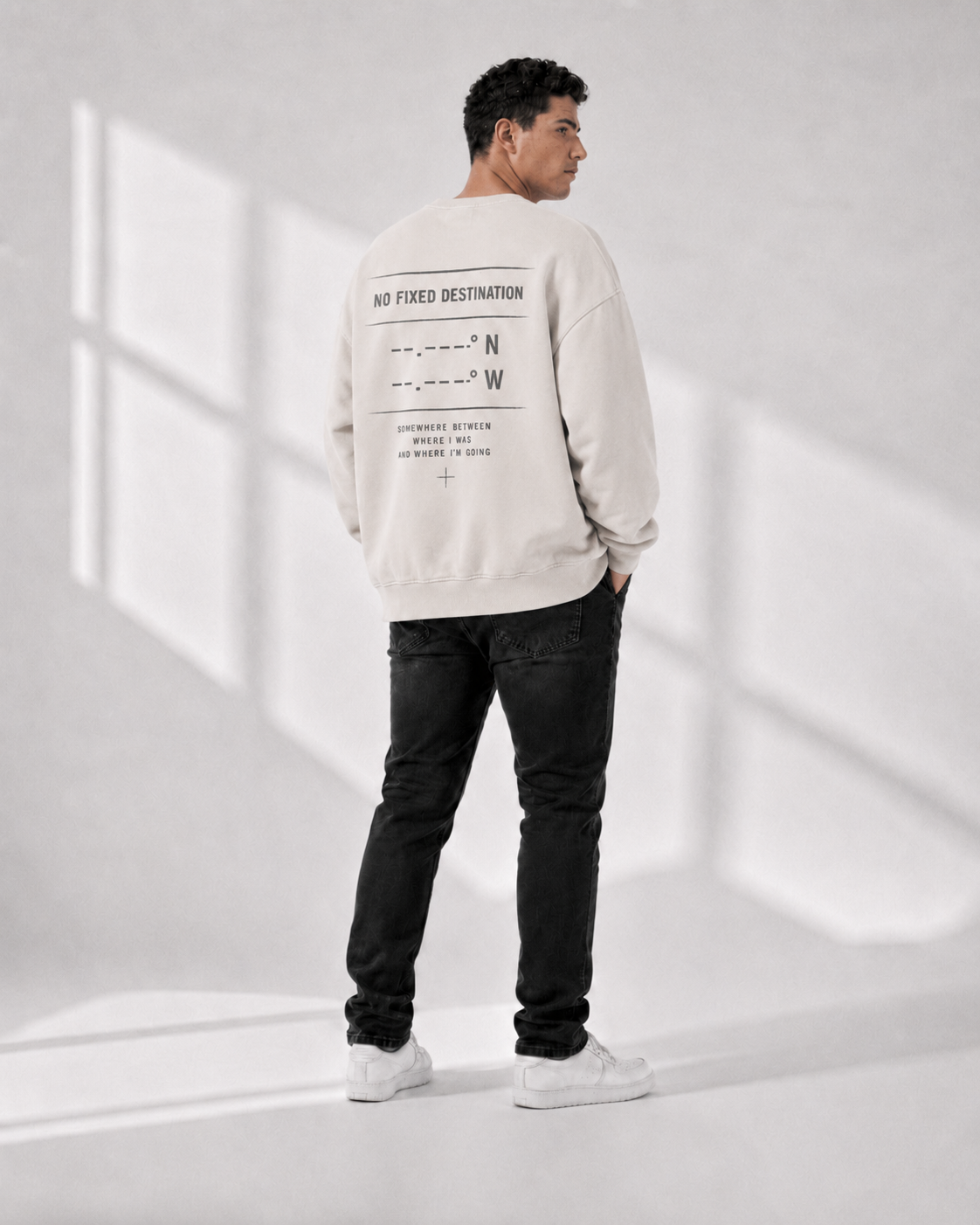 BLANQ² Kind Of Lost snow-wash oversized sweatshirt in Sky Blue, 360GSM cotton