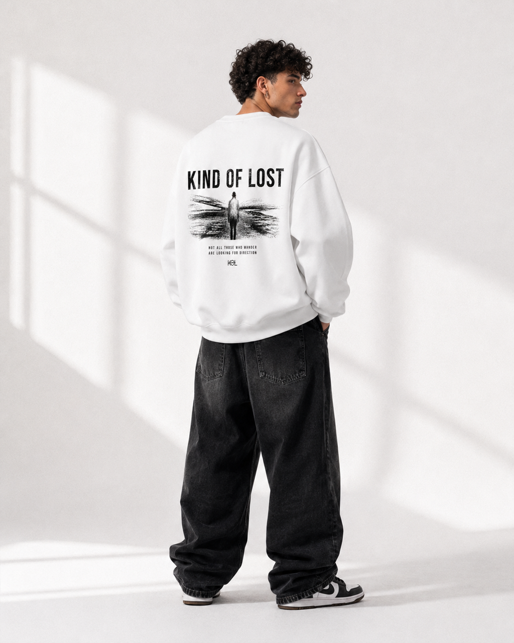 BLANQ² Kind Of Lost heavyweight crewneck sweatshirt in Gray, 400GSM