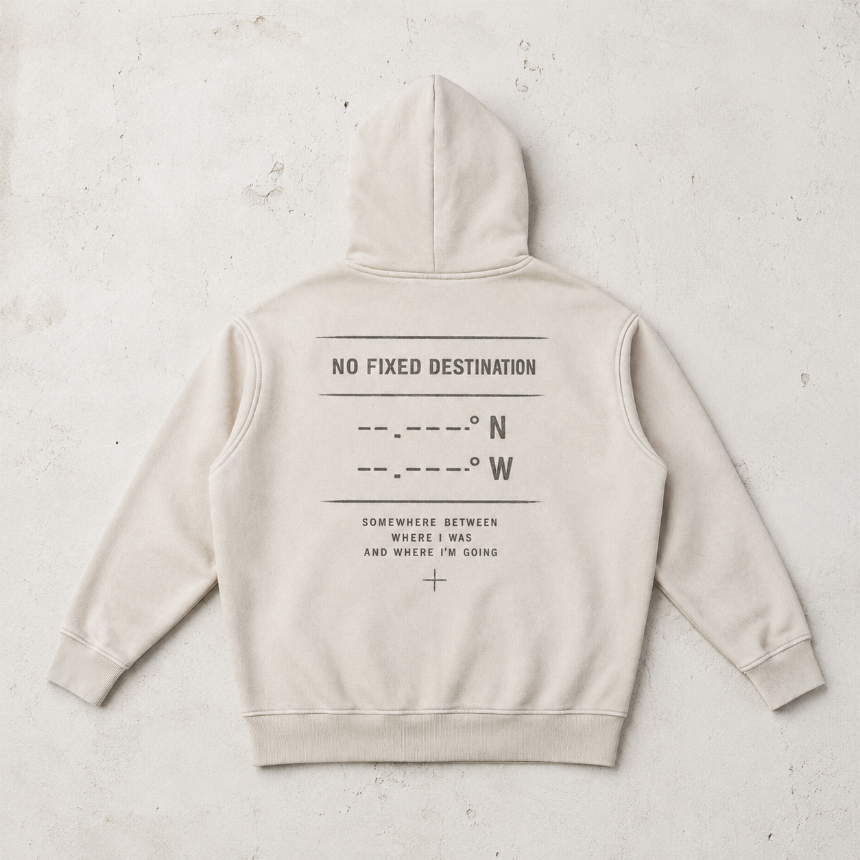 KIND OF LOST MONOGRAM SNOW WASH OVERSIZED HOODIE