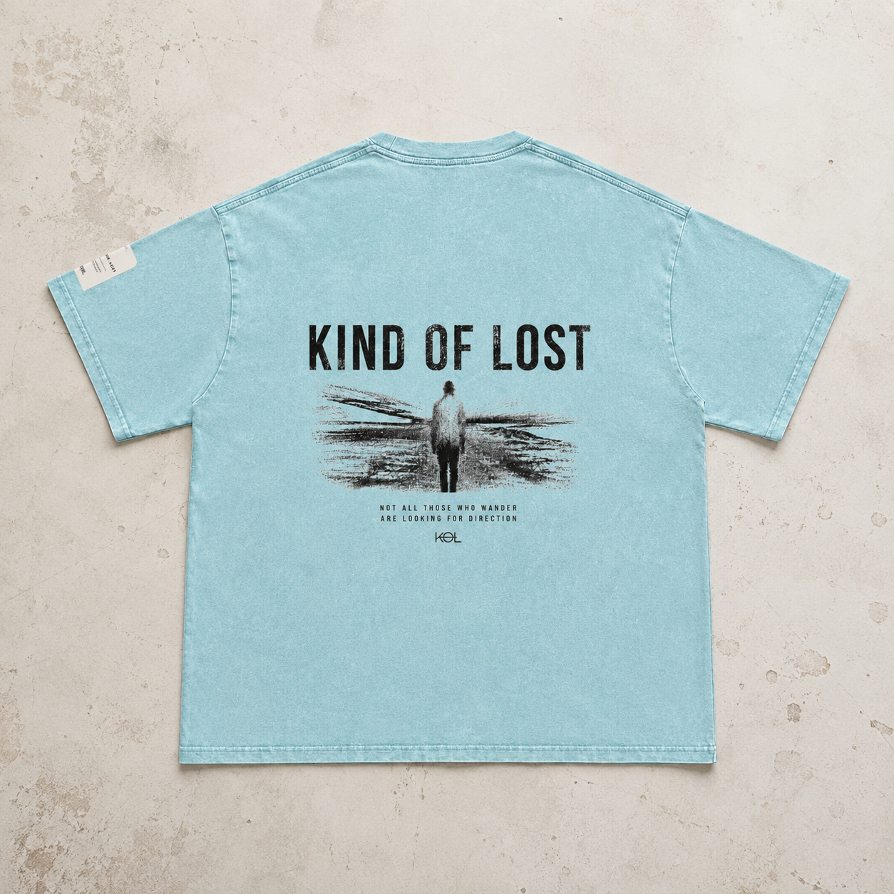 KIND OF LOST SNOW WASH OVERSIZED T-SHIRT