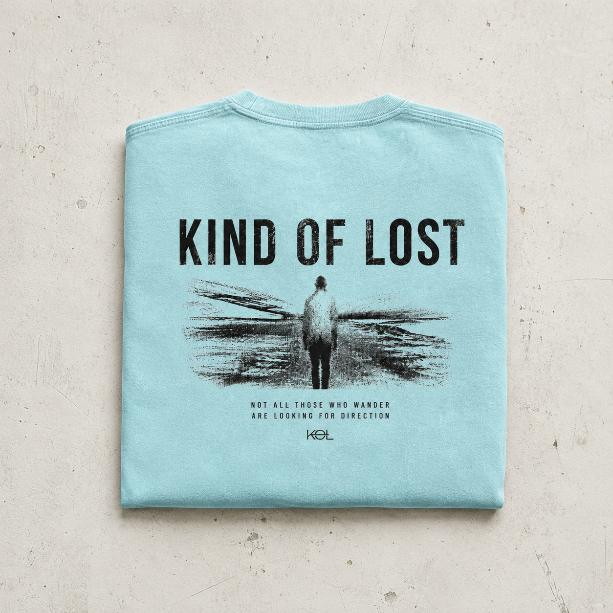 KIND OF LOST SNOW WASH OVERSIZED T-SHIRT