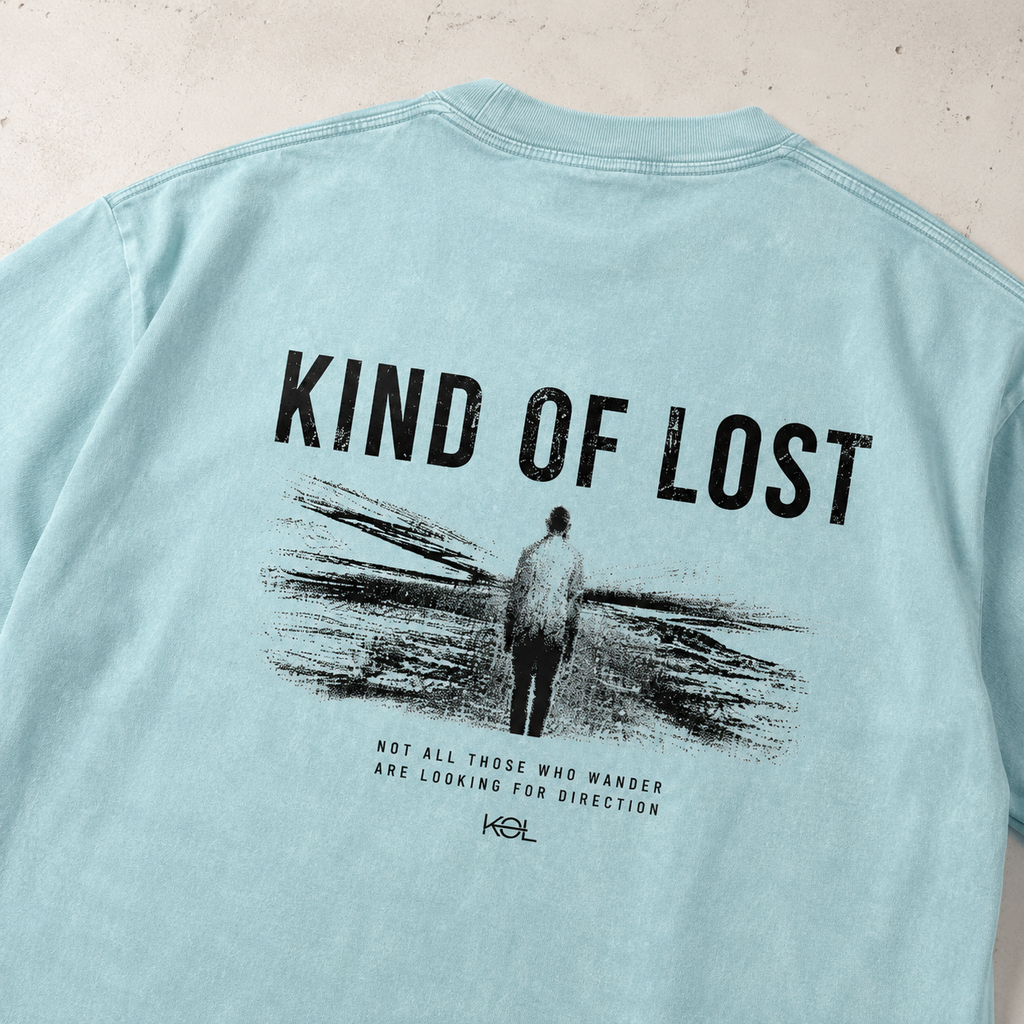 KIND OF LOST SNOW WASH OVERSIZED T-SHIRT