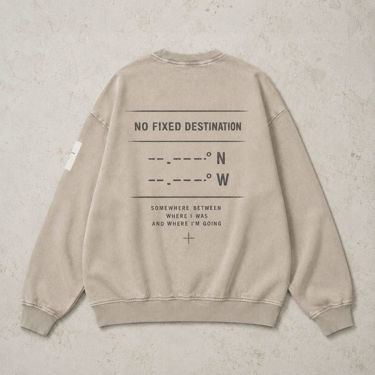 KIND OF LOST SNOW WASH OVERSIZED SWEATSHIRT