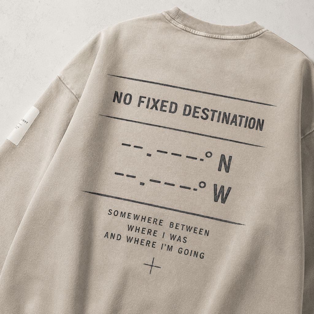 KIND OF LOST SNOW WASH OVERSIZED SWEATSHIRT