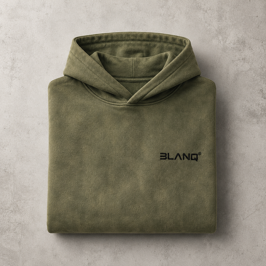 WASHED GREEN BASICS OVERSIZED HEAVYWEIGHT HOODIE