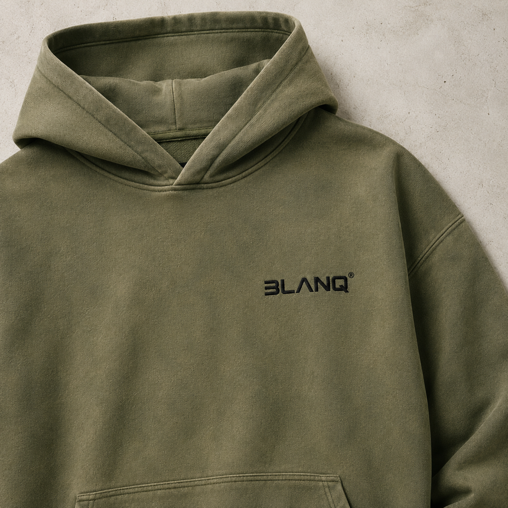 WASHED GREEN BASICS OVERSIZED HEAVYWEIGHT HOODIE