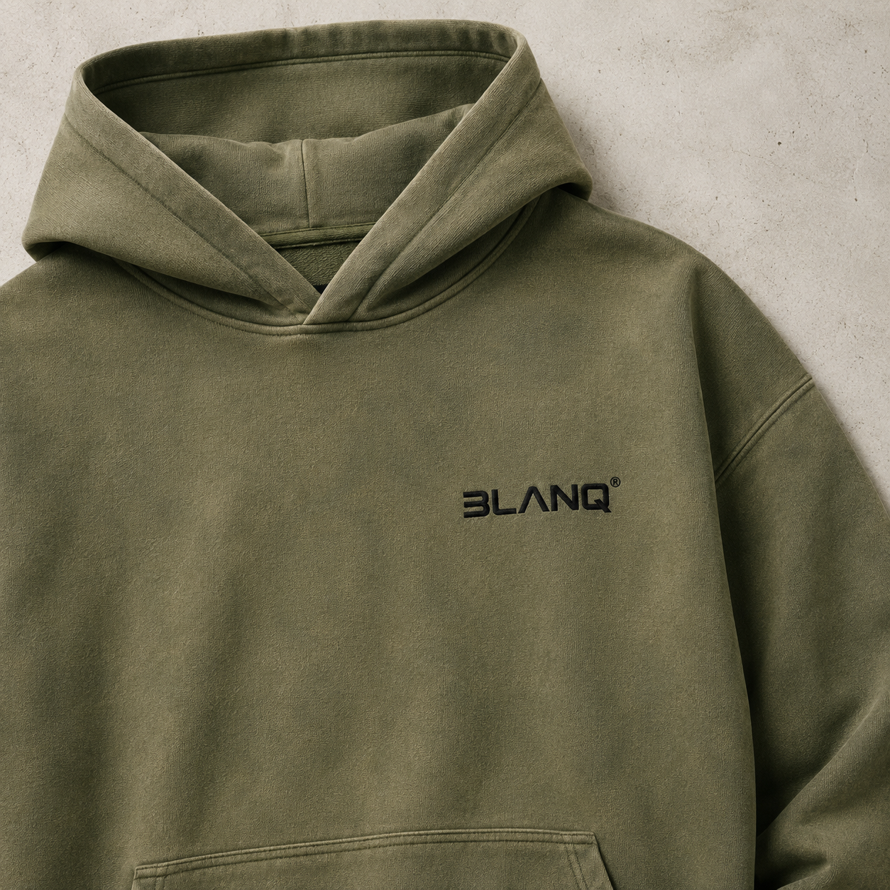 WASHED GREEN BASICS OVERSIZED HEAVYWEIGHT HOODIE