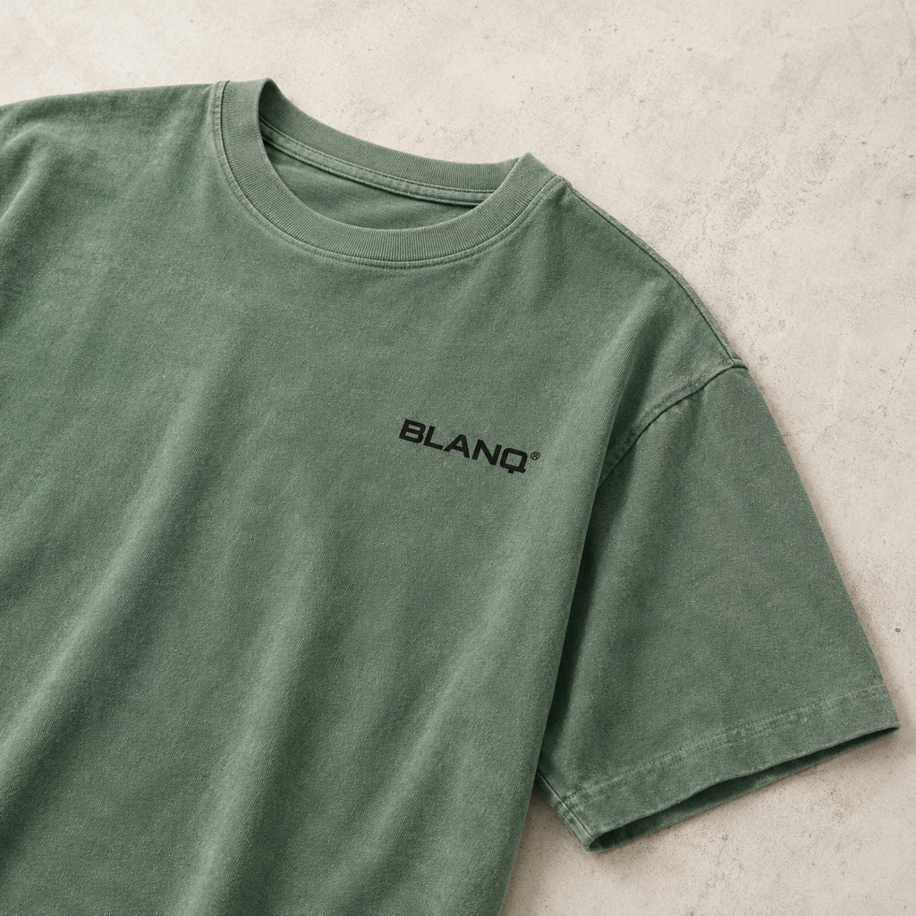 WASHED GREEN BASICS OVERSIZED HEAVYWEIGHT T-SHIRT