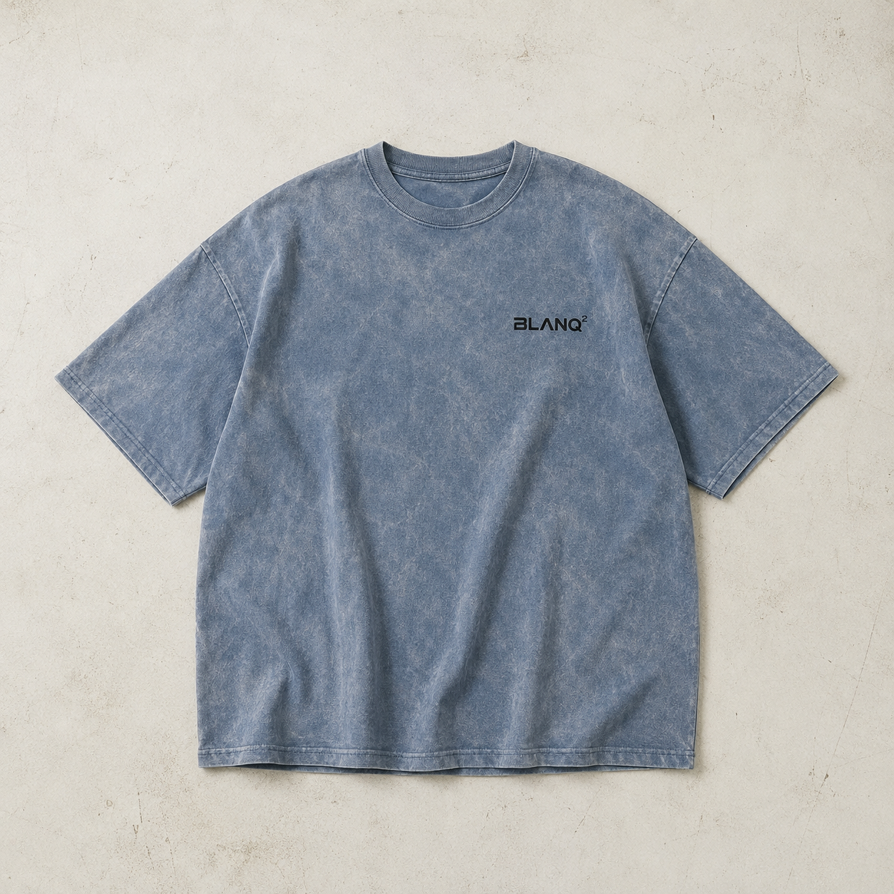 WASHED BLUE BASICS OVERSIZED HEAVYWEIGHT T-SHIRT