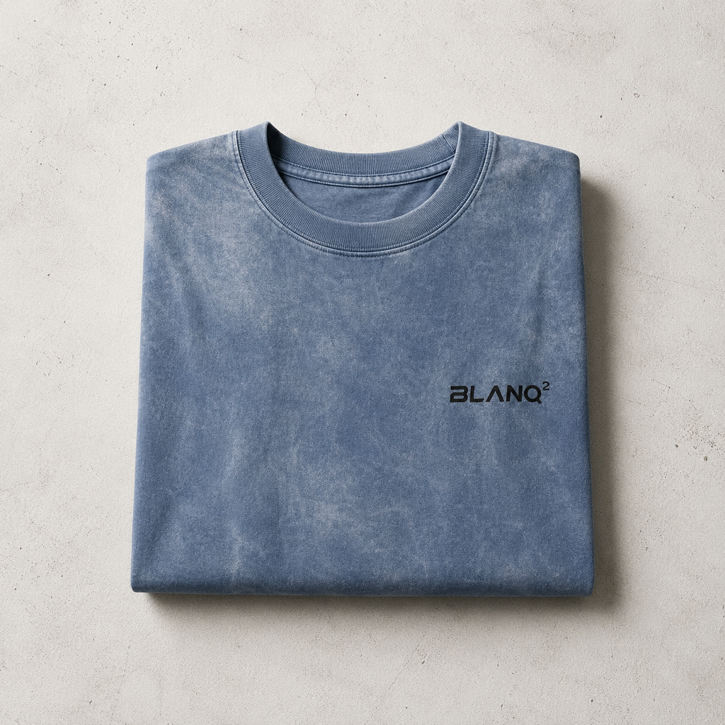WASHED BLUE BASICS OVERSIZED HEAVYWEIGHT T-SHIRT