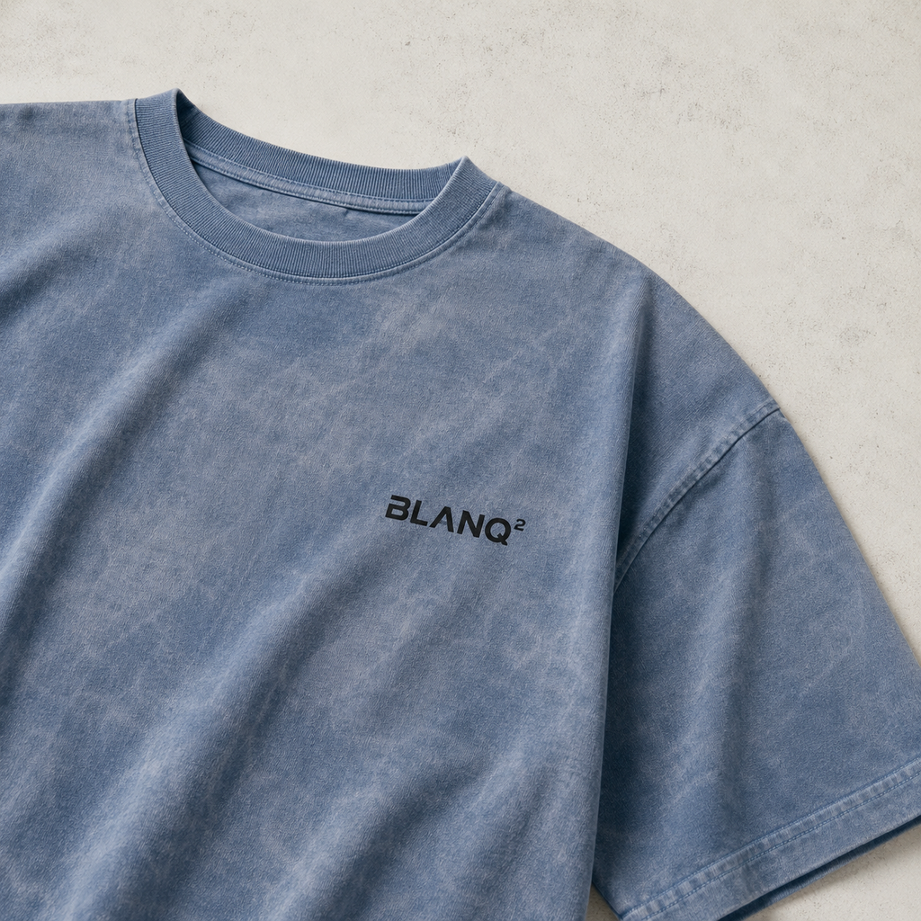 WASHED BLUE BASICS OVERSIZED HEAVYWEIGHT T-SHIRT