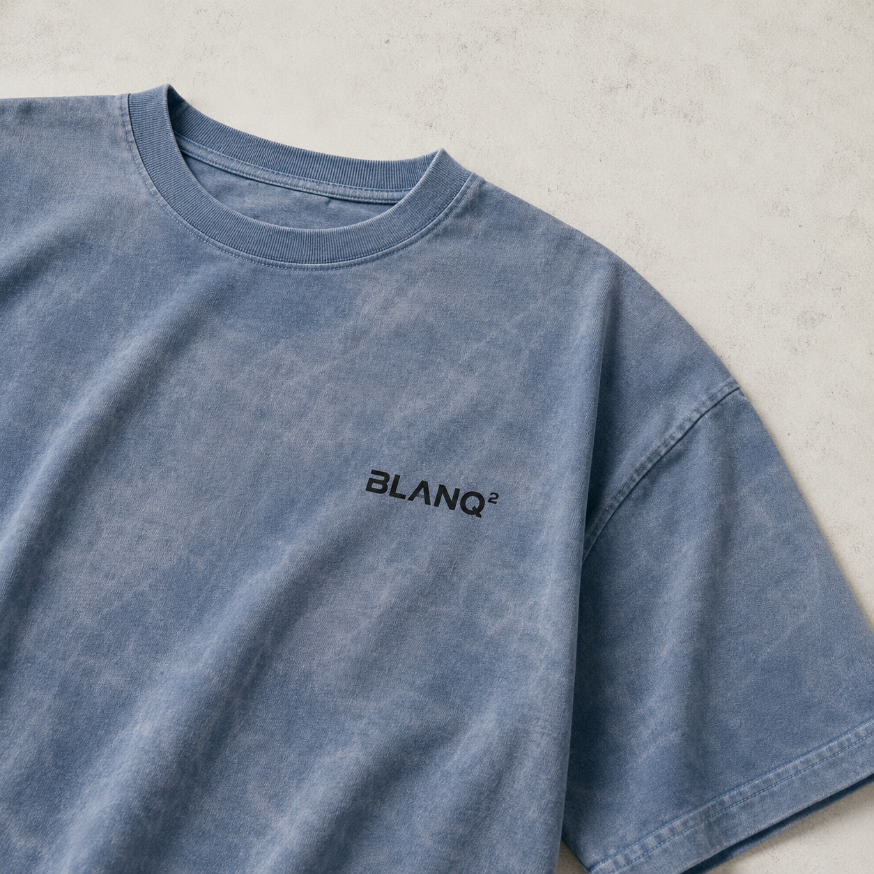 WASHED BLUE BASICS OVERSIZED HEAVYWEIGHT T-SHIRT