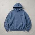 WASHED BLUE BASICS OVERSIZED HEAVYWEIGHT HOODIE