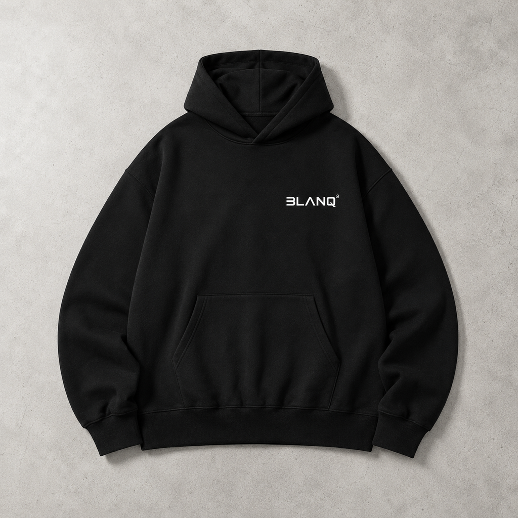 BLACK BASICS OVERSIZED HEAVYWEIGHT HOODIE