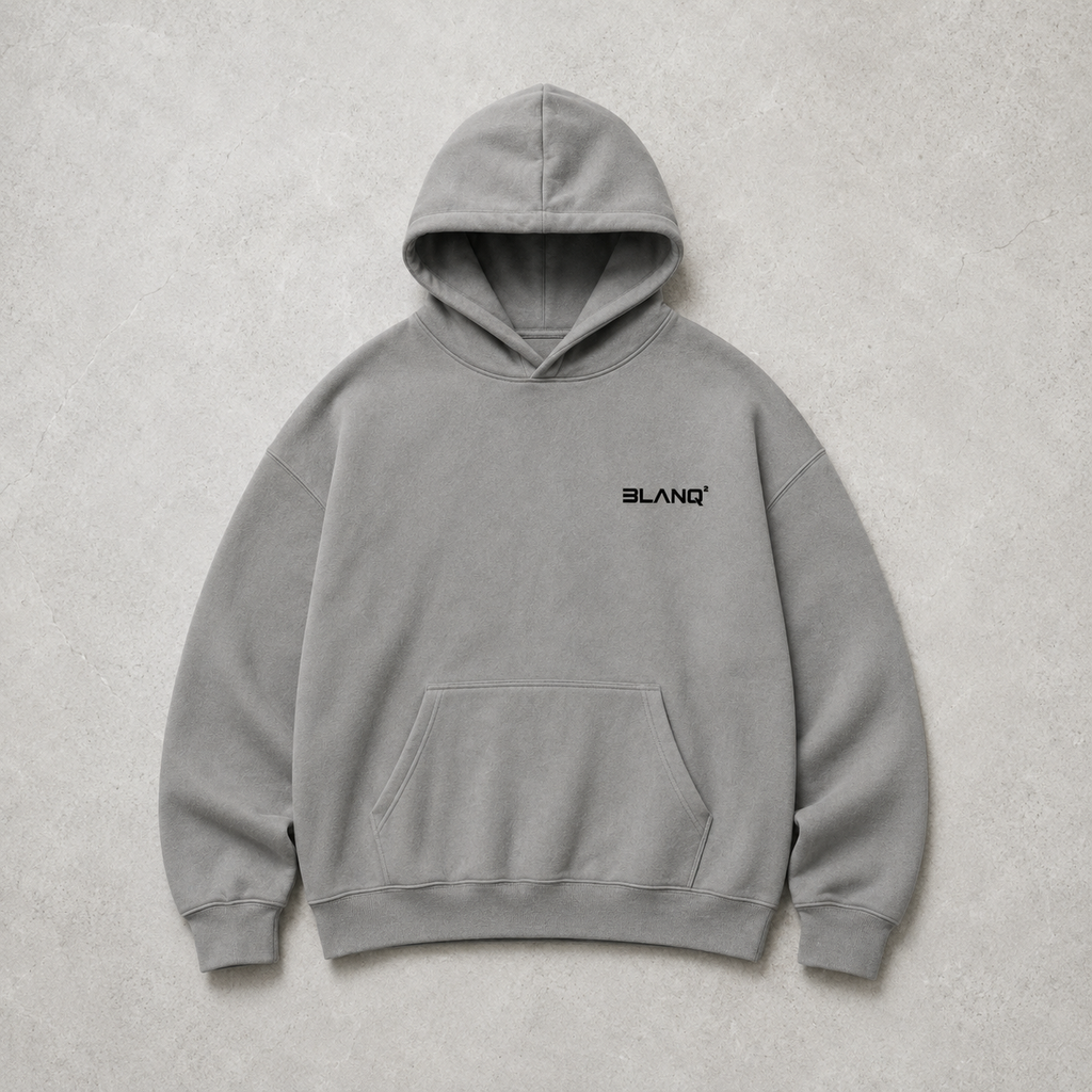 GREY BASICS OVERSIZED HEAVYWEIGHT HOODIE