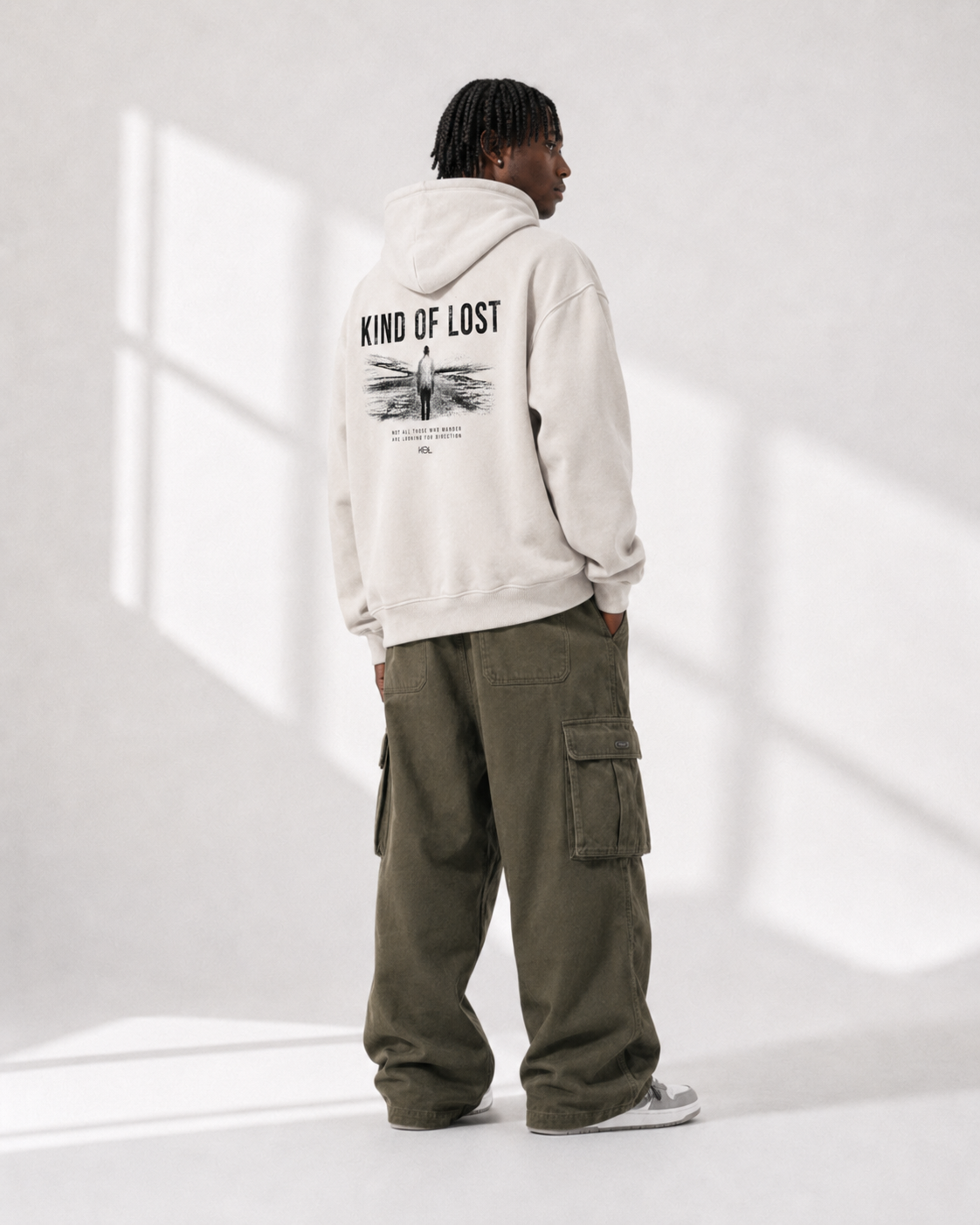 BLANQ² Kind Of Lost wordmark snow-wash oversized hoodie in Mild Apricot