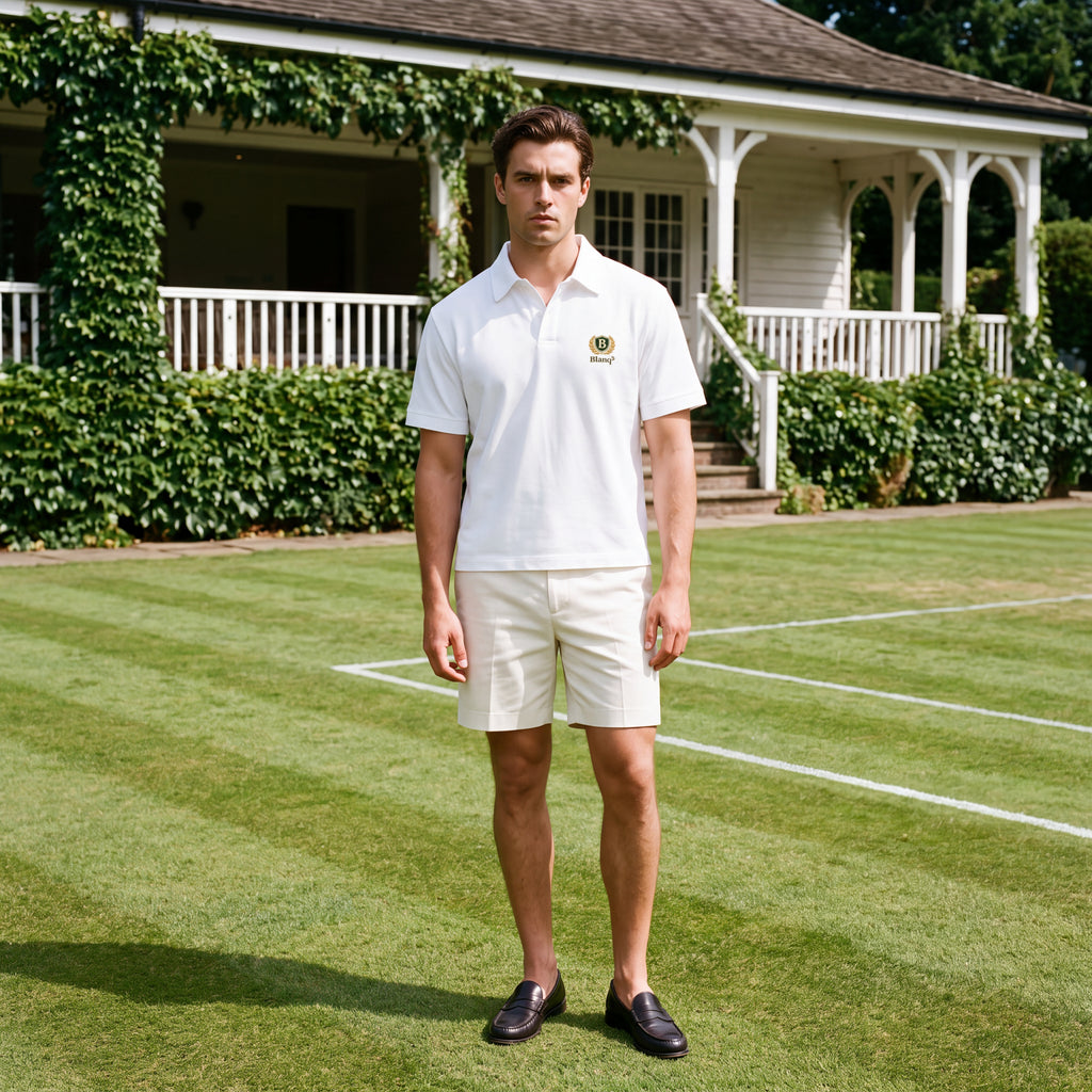 Drop Shoulder Short-Sleeve Polo