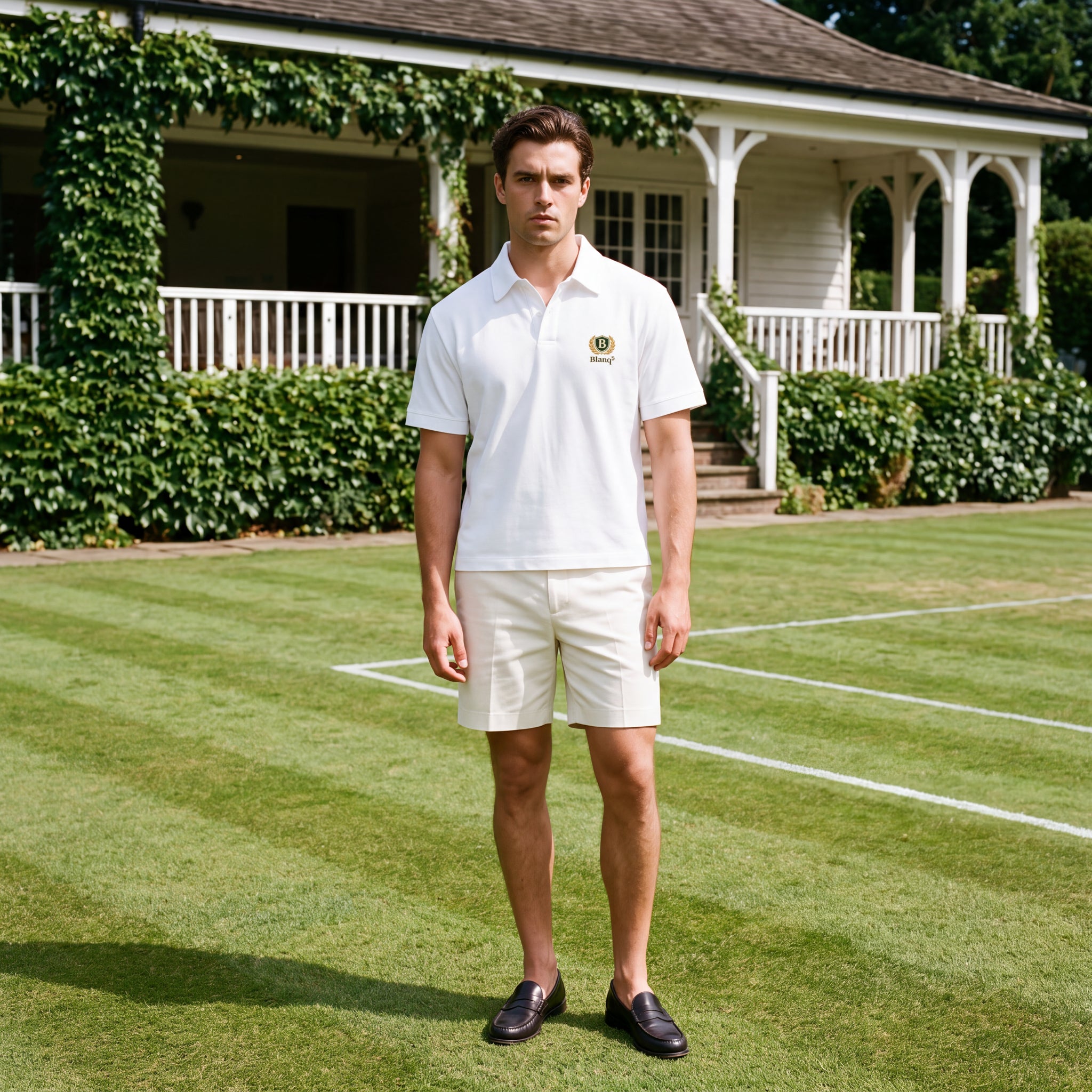 Drop Shoulder Short-Sleeve Polo