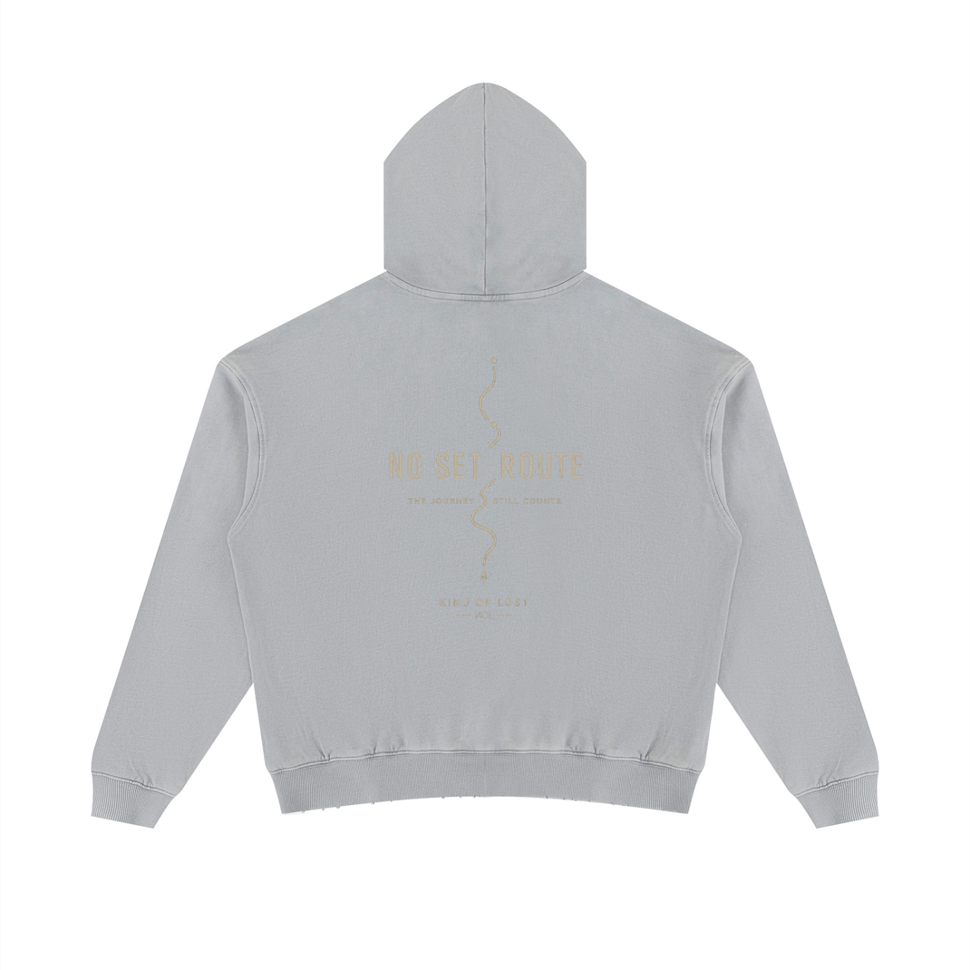 No Set Route Distressed Hoodie