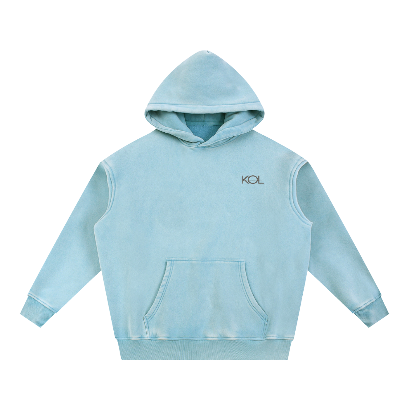 KIND OF LOST MONOGRAM SNOW WASH OVERSIZED HOODIE
