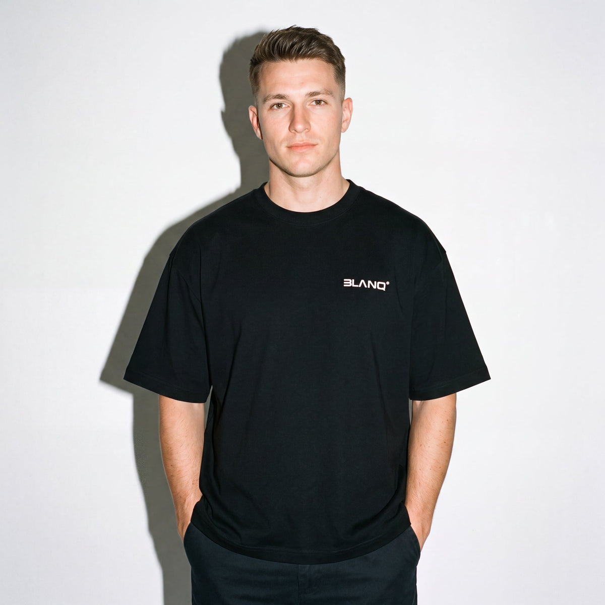 BLACK BASICS OVERSIZED HEAVYWEIGHT T-SHIRT - BLANQ²